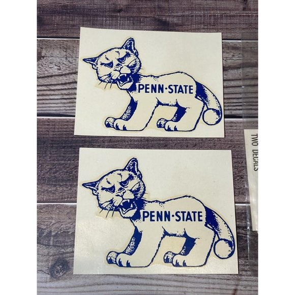 Vintage 1950’s Penn State Nittany Lions PSU University Football Decal Pack Of 2 - Picture 2 of 4